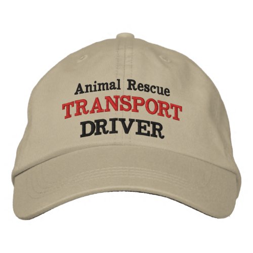 Animal Rescue Transport Driver hat embroidered cap
