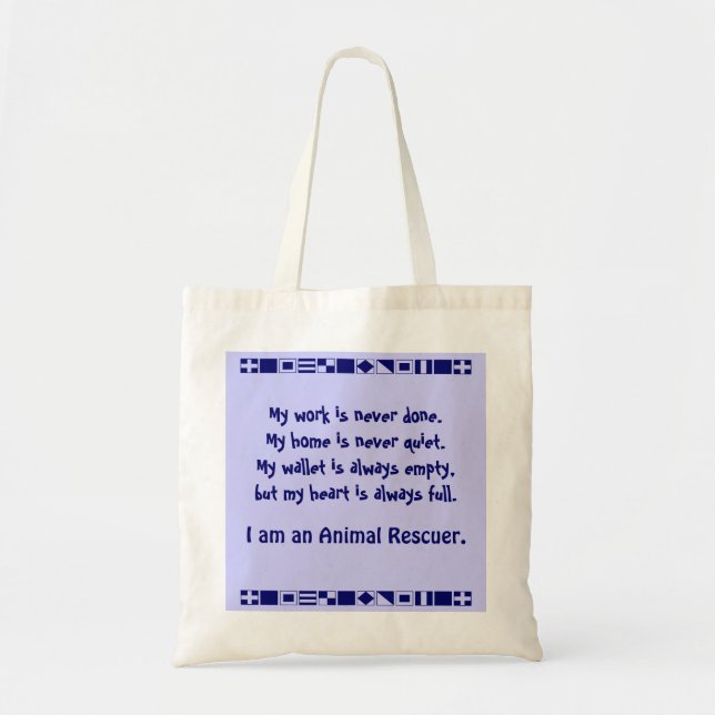 Animal rescuer tote bag (Front)