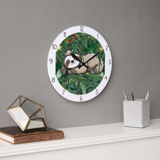 animal  resting time large clock (Office)