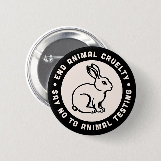 Animal rights activist quotes cruelty free button (Front & Back)