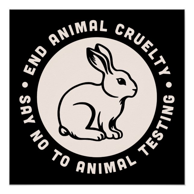 Animal rights activist quotes cruelty free poster (Front)