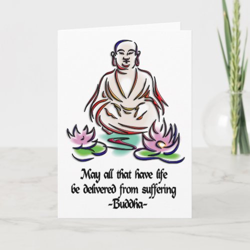 Animal Rights Buddha Quote Card