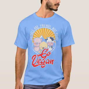 Animal Rights Friends Food Meatless Vegan Vegetari T-Shirt
