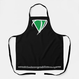 Animal Rights Green Vegan Icon "Latin Word" Apron