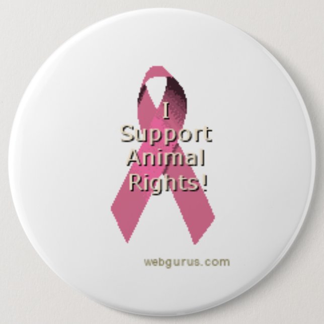 Animal rights pinback button (Front)