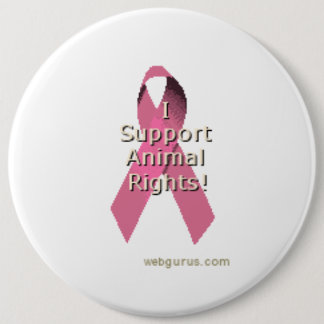 Animal rights pinback button