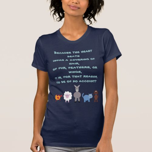 Animal Rights Quote Cute Cartoon Animals T_Shirt