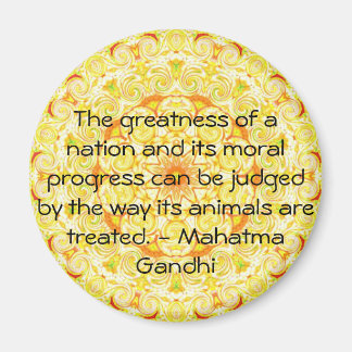 animal rights quote - Mahatma Gandhi Magnet