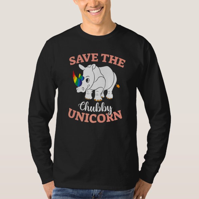Animal Rights Save The Chubby Unicorns T-Shirt (Front)