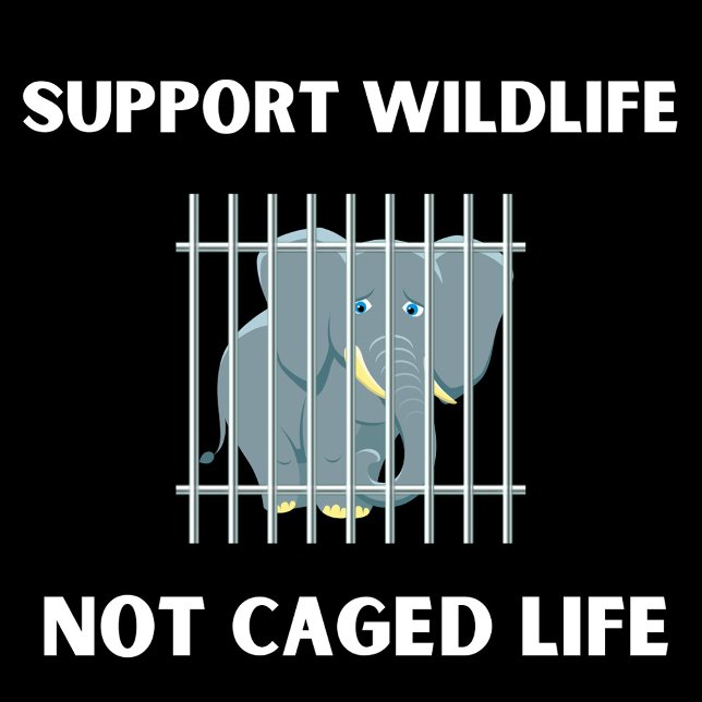 Animal Rights, Support Wildlife, Not Caged Life Sticker (Creator Uploaded)