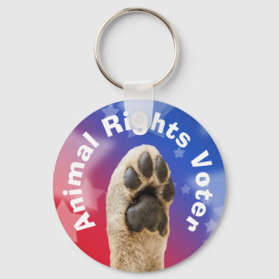 Animal Rights Voter Keychain