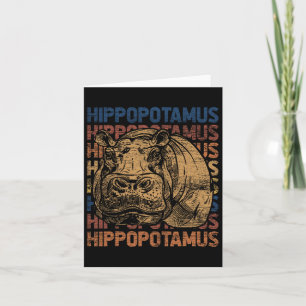 Animal Rights Zookeeper Africa Gift Idea Hippo  Card