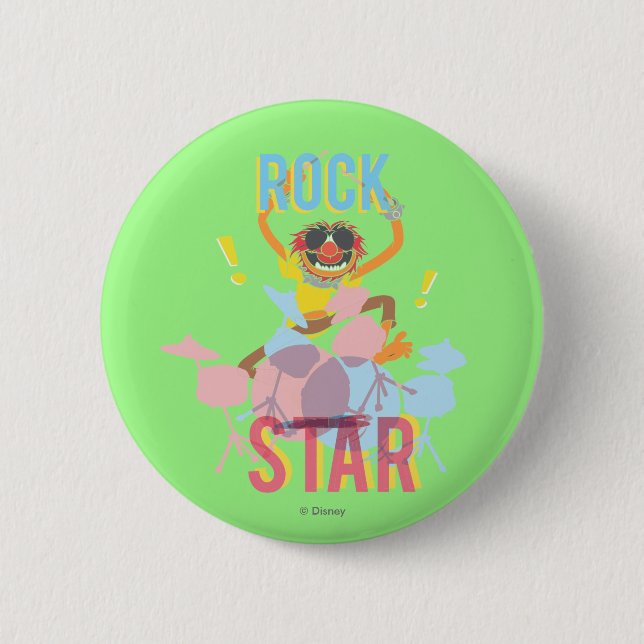 Animal - Rock Star Button (Front)