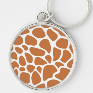 Animal round pattern keychain