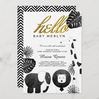 Animal Safari Baby Shower Invite