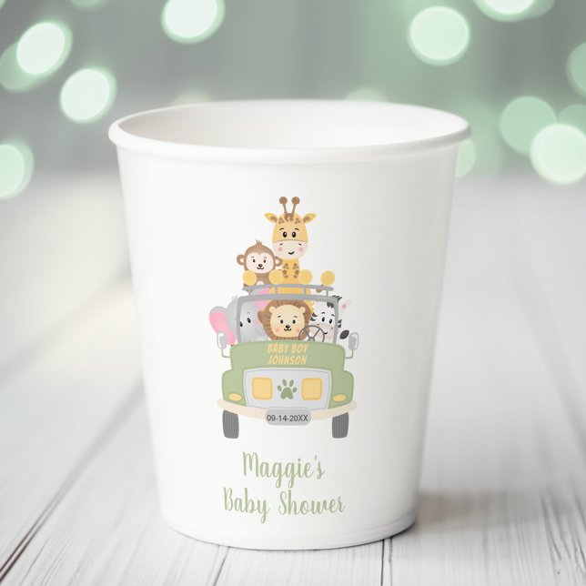 Animal Safari Baby Shower Paper Cups (Creator Uploaded)