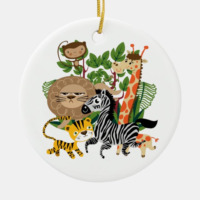 Animal Safari Ceramic Ornament (Front)