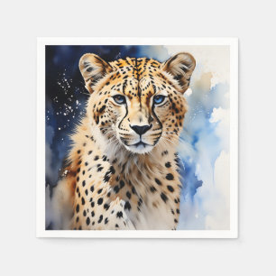 Animal Safari Cheetah Watercolor Napkins