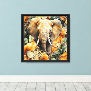 Animal Safari Elephant Canvas Print