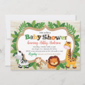 Animal Safari Jungle Baby Shower Invitation (Front)