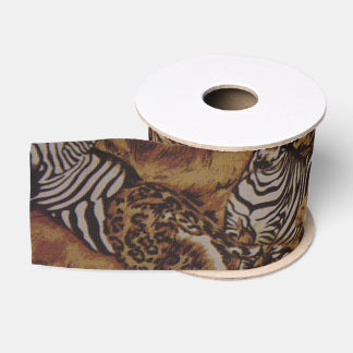ANIMAL SAFARI JUNGLE GROSGRAIN RIBBON