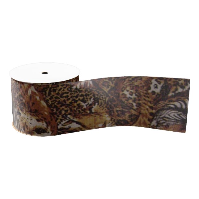 ANIMAL SAFARI JUNGLE GROSGRAIN RIBBON (Spool)