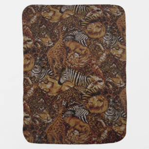 ANIMAL SAFARI JUNGLE RECEIVING BLANKET