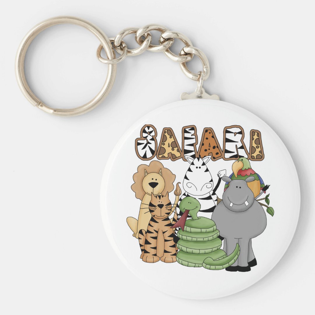 Animal Safari Keychain Zazzle