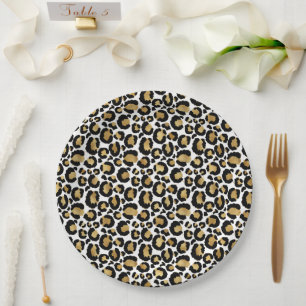 Animal Safari Leopard Print Birthday Paper Plates