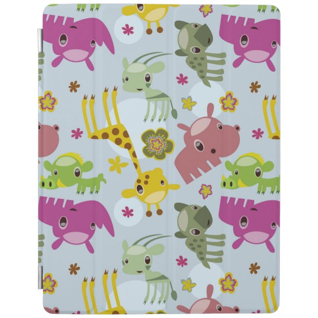 animal safari pattern iPad smart cover (Front)