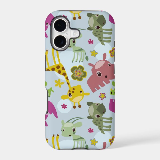 animal safari pattern iphone case (Back)