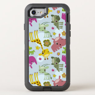 animal safari pattern OtterBox defender iPhone SE/8/7 case