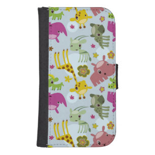 animal safari pattern galaxy s4 wallet case
