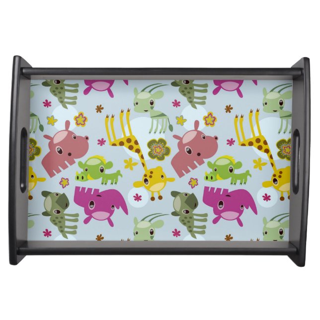 animal safari pattern serving tray (Front)