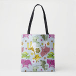 animal safari pattern tote bag