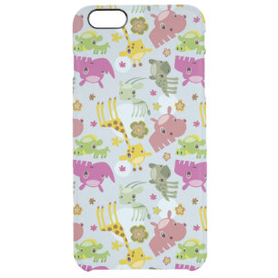 animal safari pattern clear iPhone 6 plus case