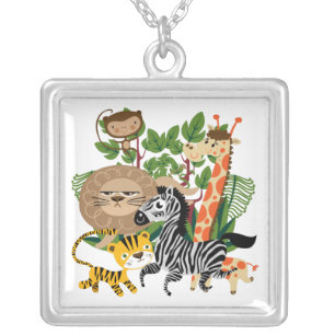 Animal Safari Silver Plated Necklace
