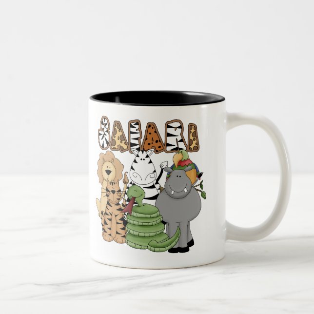 Animal Safari Two-Tone Coffee Mug (Right)