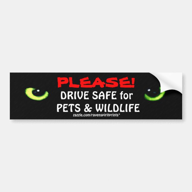 ANIMAL SAFETY Bumper Sticker Collection (Front)