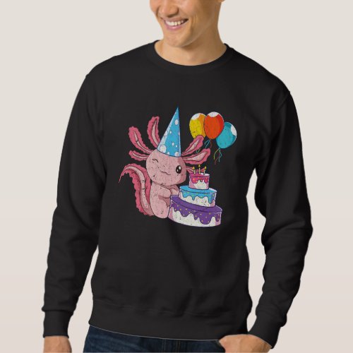 Animal  Salamander Birthday Party Amphibian Axolot Sweatshirt