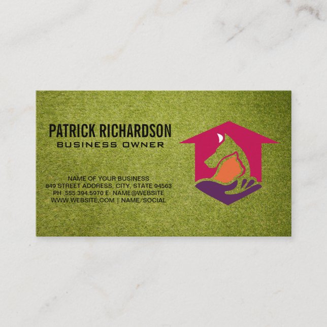 Animal Services Logo Business Card (Front)
