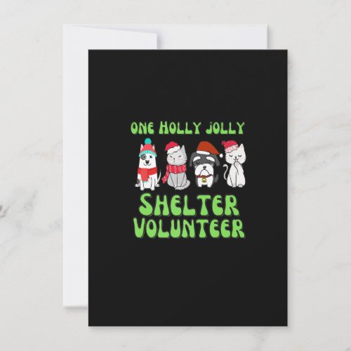 Animal shelter volunteer Christmas dog cat shelter Invitation