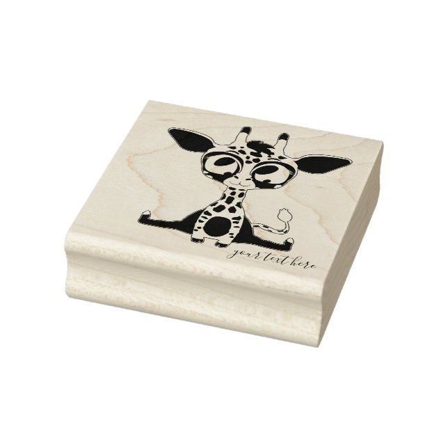 Animal Signature Giraffe Rubber Stamp (Stamp)