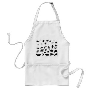 Animal Silhouettes Adult Apron