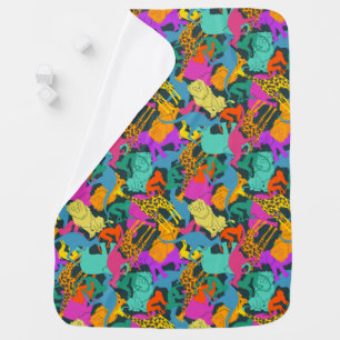 Animal Silhouettes Pattern Baby Blanket