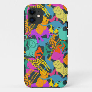 Animal Silhouettes Pattern iPhone 11 Case