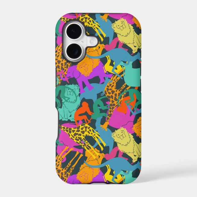Animal Silhouettes Pattern Iphone Case (Back)