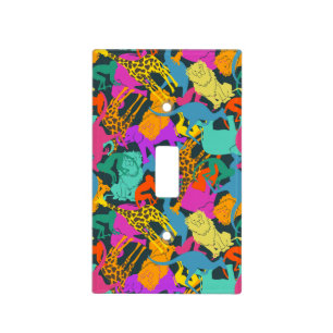 Animal Silhouettes Pattern Light Switch Cover