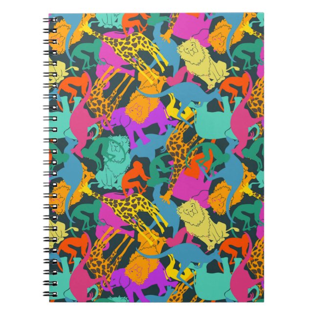 Animal Silhouettes Pattern Notebook (Front)