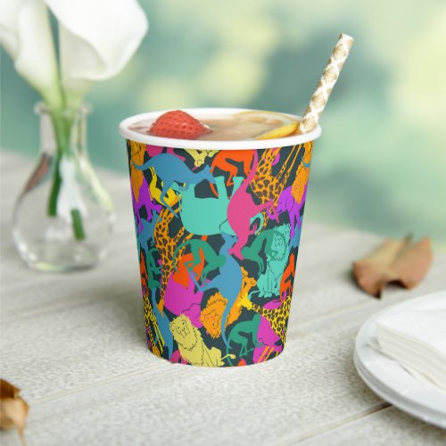 Animal Silhouettes Pattern Paper Cups